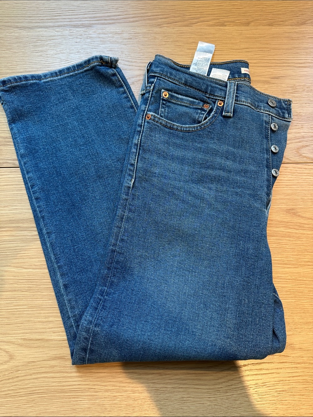 Levi's Women's Straight Jeans in Dark Blue Denim